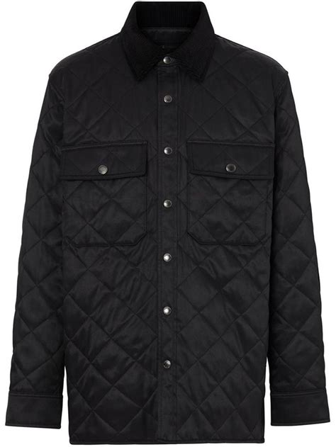 burberry diamond quilted thermoregulated overshirt|burberry reversible overshirt.